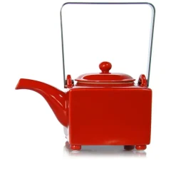 MARIAGE FRÈRES LOUKOUM porcelain teapot red- Porcelain Teapot|Teapots And Teacups