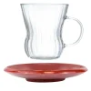 MARIAGE FRÈRES saucer red RIVIERA- Saucer|Boxes And Paraphernalia