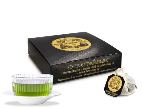 MARIAGE FRÈRES SENCHA MATCHA ÉMERAUDE - Thé vert japonais en sachet individuel- Green Tea|Matcha Green Tea