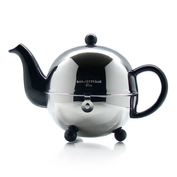 MARIAGE FRÈRES Théière « ART DECO » -,9 l ceramique noire- Ceramic Teapot|Art DéCo 1930 Tea Set