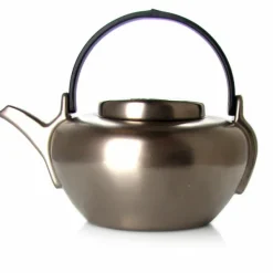 MARIAGE FRÈRES Théière « AVENTURIER» Ceramique email platine mat- Ceramic Teapot|Teapots And Teacups