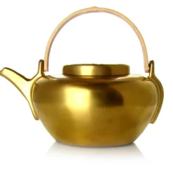 MARIAGE FRÈRES Théière « AVENTURIER» Ceramique email or mat- Ceramic Teapot|Teapots And Teacups
