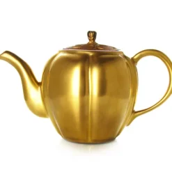 MARIAGE FRÈRES Théière « BRÛLE PARFUM » Ceramique email or mat- Ceramic Teapot|Teapots And Teacups