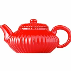 MARIAGE FRÈRES Théière « IMPERIAL FLOWER » ceramique rouge- Ceramic Teapot|Teapots And Teacups