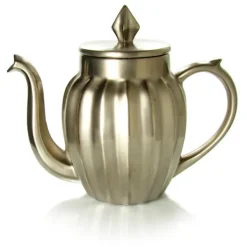 MARIAGE FRÈRES Théière « LUCKY STAR » Ceramique email platine mat- Ceramic Teapot|Teapots And Teacups