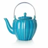 MARIAGE FRÈRES Théière « RANGOON » ceramique turquoise- Ceramic Teapot|Teapots And Teacups