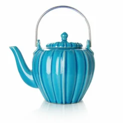 MARIAGE FRÈRES Théière « RANGOON » ceramique turquoise- Ceramic Teapot|Teapots And Teacups