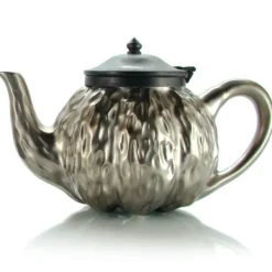 MARIAGE FRÈRES Théière « TRÉSOR » Ceramique email platine- Ceramic Teapot|Teapots And Teacups